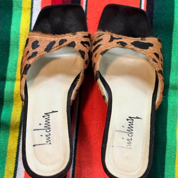 VTG LUICHINY CHEETAH PRINT HEELED PUMPS ~ OPEN TOE, 3" HEEL, MADE IN BRAZIL - Picture 6 of 8